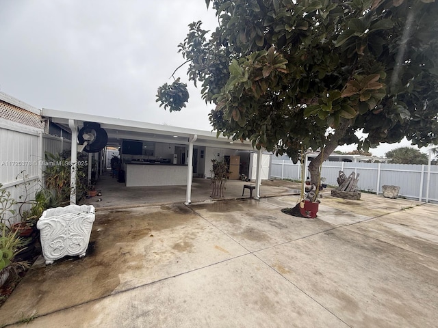 view of front of home with a patio