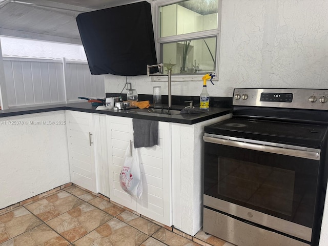 kitchen with electric range