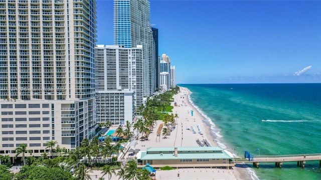 water view featuring a view of the beach