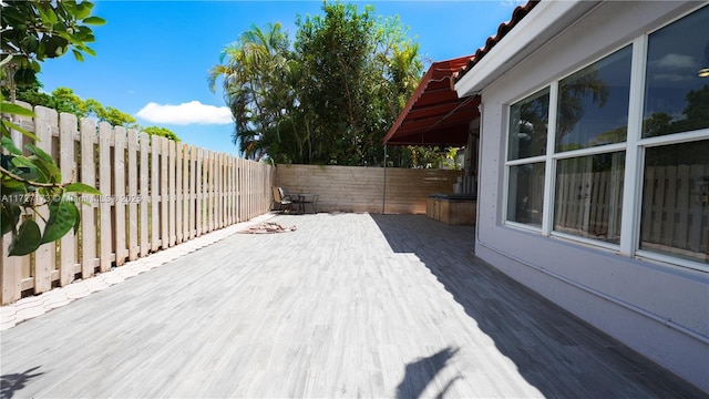 view of wooden terrace