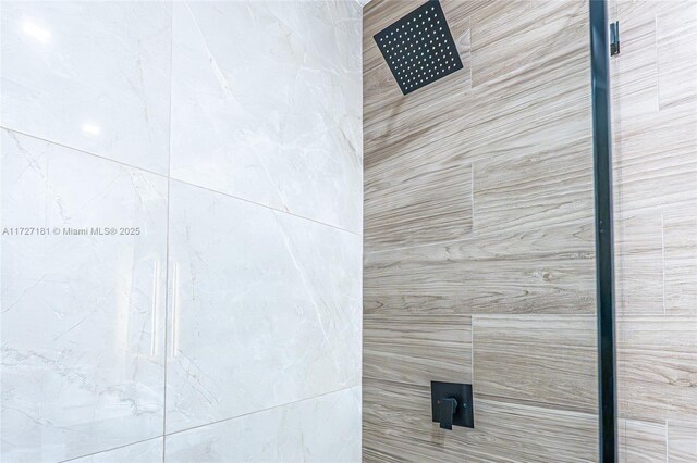 room details with tiled shower