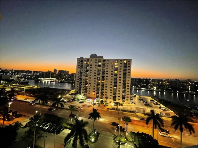 view of city with a water view