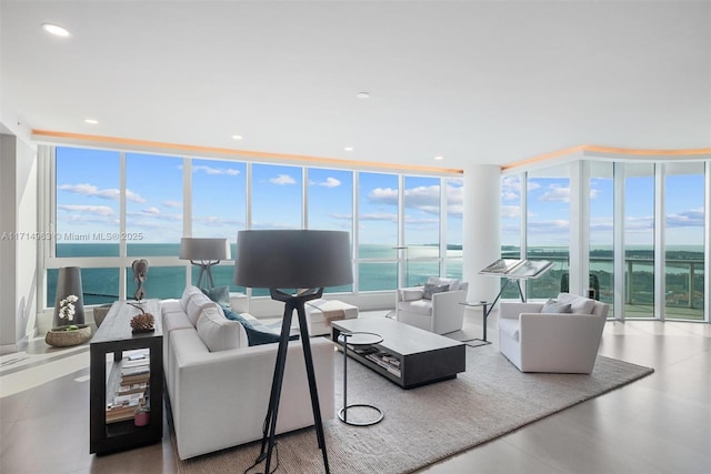 100 S Pointe Dr Unit 3203, Miami Beach, FL 33139 - living room with floor to ceiling windows and a water view