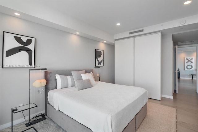 100 S Pointe Dr Unit 3203, Miami Beach, FL 33139 - bedroom with recessed lighting, baseboards, and a closet