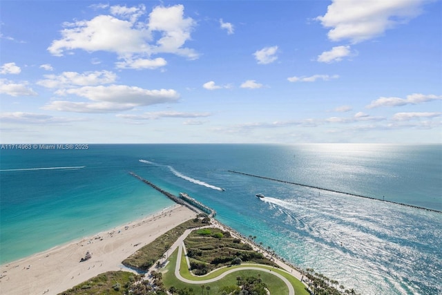 100 S Pointe Dr Unit 3203, Miami Beach, FL 33139 - drone / aerial view of waterfront with a beach