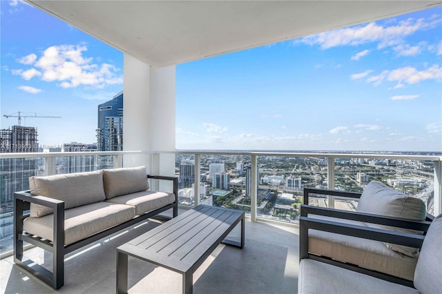 balcony with an outdoor hangout area