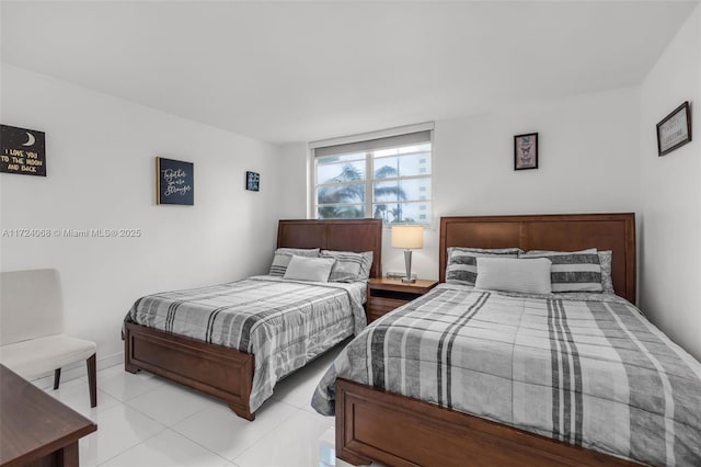 view of tiled bedroom