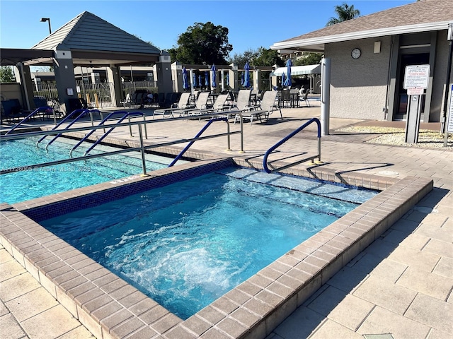 view of pool with a patio