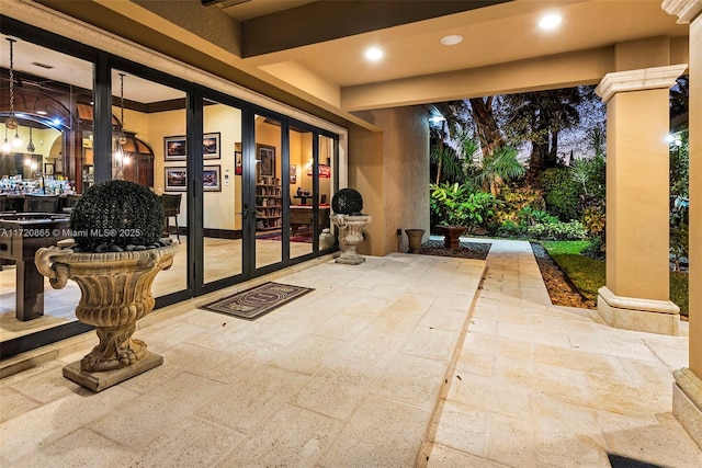 exterior space with french doors