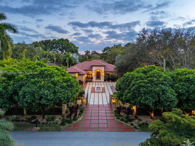 view of mediterranean / spanish-style house