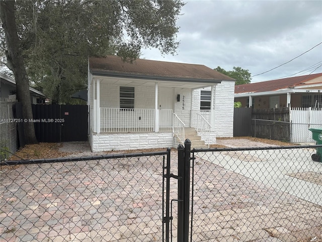 bungalow-style house with covered porch