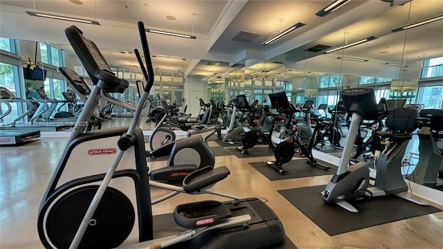 view of workout area