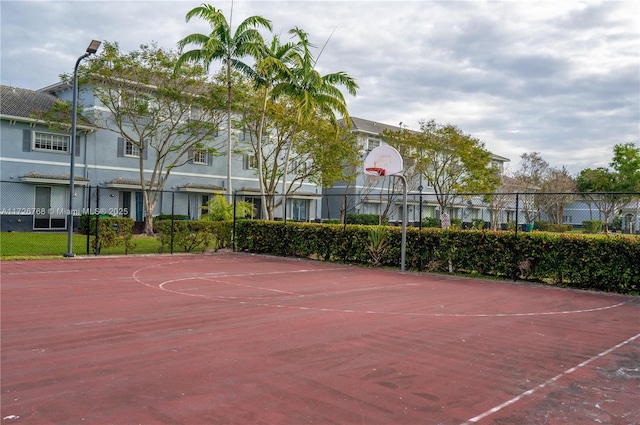 view of sport court