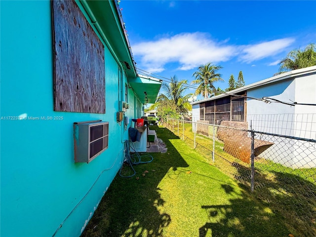 view of property exterior featuring a yard