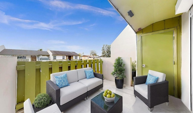 balcony featuring outdoor lounge area