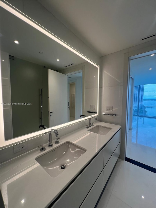 bathroom with vanity