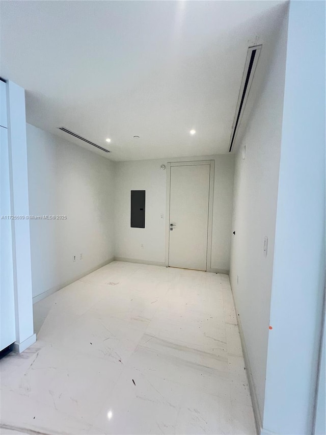 empty room with electric panel