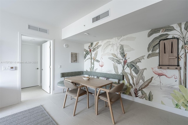 view of tiled dining space