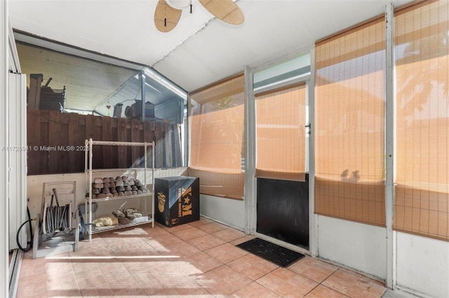 view of patio / terrace featuring ceiling fan