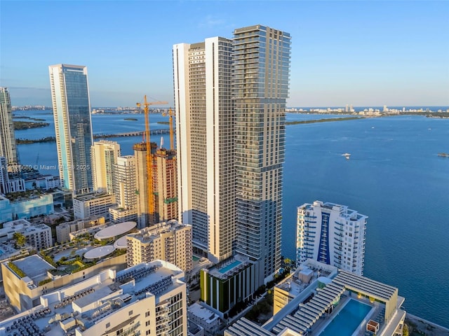 view of city featuring a water view