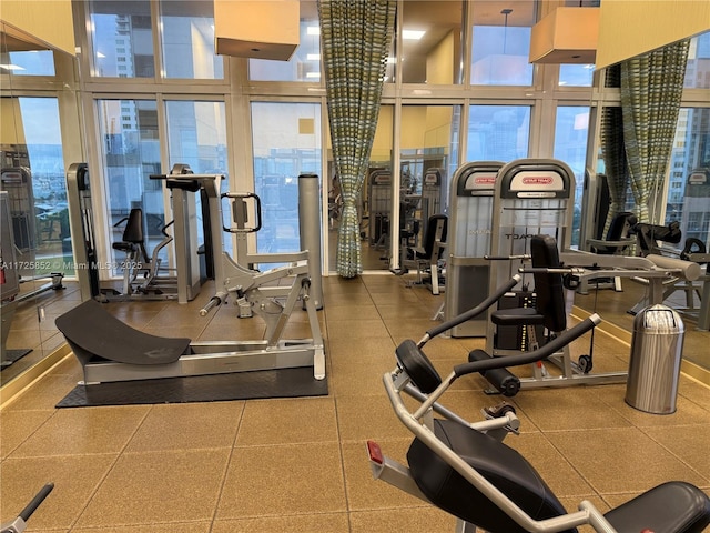 50 Biscayne Blvd Unit 1902, Miami, FL 33132 - workout area with floor to ceiling windows