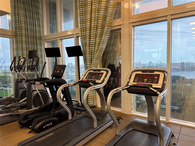 50 Biscayne Blvd Unit 1902, Miami, FL 33132 - workout area with plenty of natural light