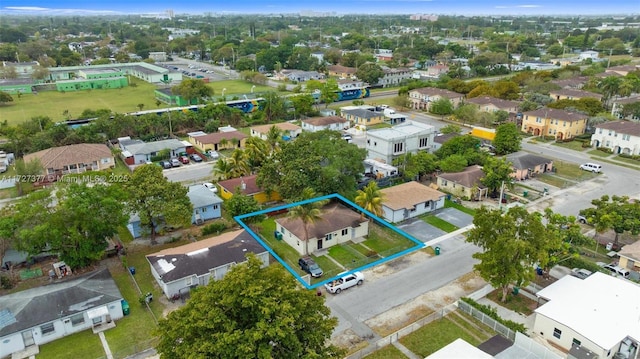 drone / aerial view featuring a residential view