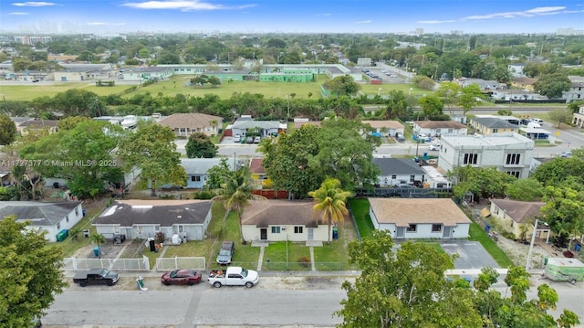 bird's eye view with a residential view