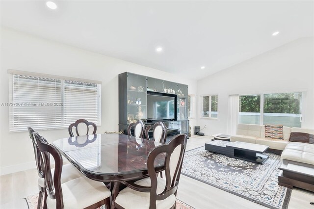 dining area featuring light hardwood / wood-style floors