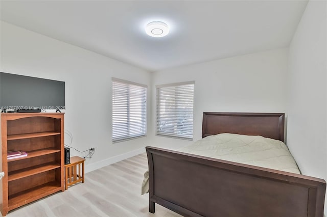 bedroom featuring light hardwood / wood-style flooring