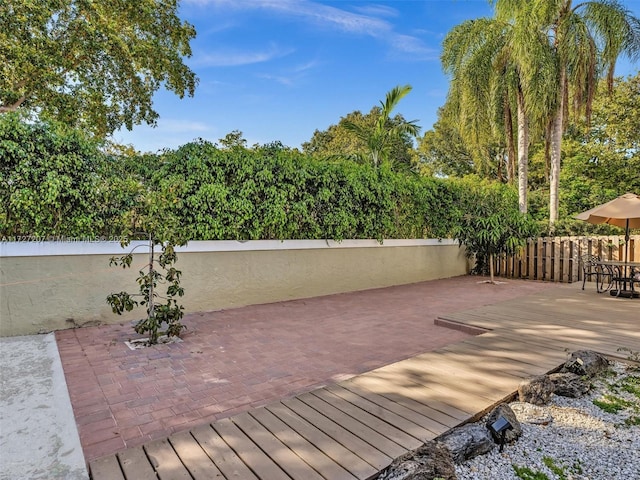 deck with a patio area