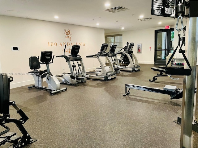 view of exercise room