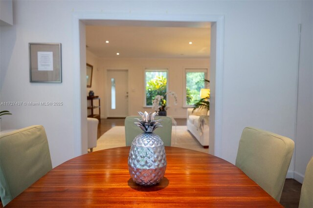 view of dining area