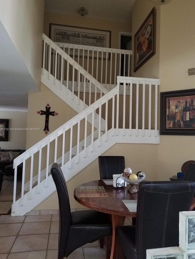 dining room featuring tile patterned floors