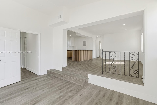 hall featuring light hardwood / wood-style flooring