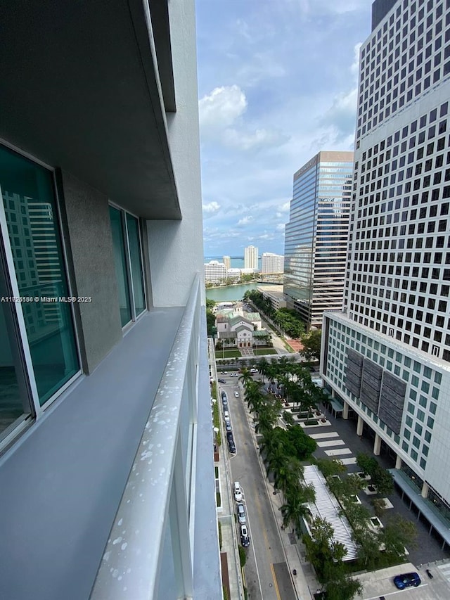 balcony featuring a view of city