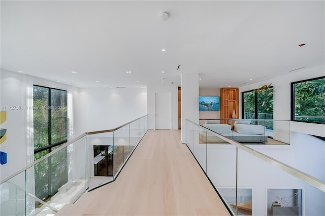 hallway featuring light hardwood / wood-style floors