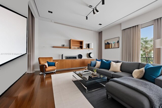 living room with ceiling fan, french doors, light wood-type flooring, and ornamental molding