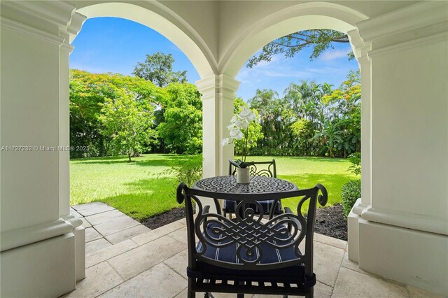 view of patio with french doors