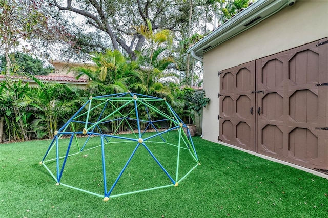 exterior space with a playground