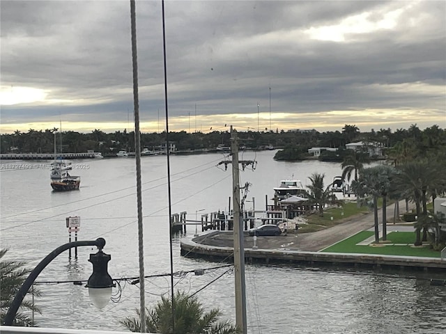 view of water feature