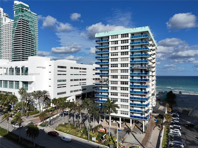 view of property with a water view