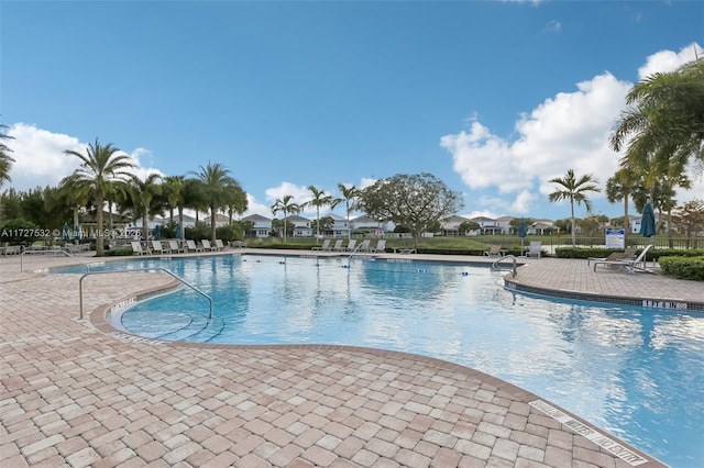 view of pool with a patio