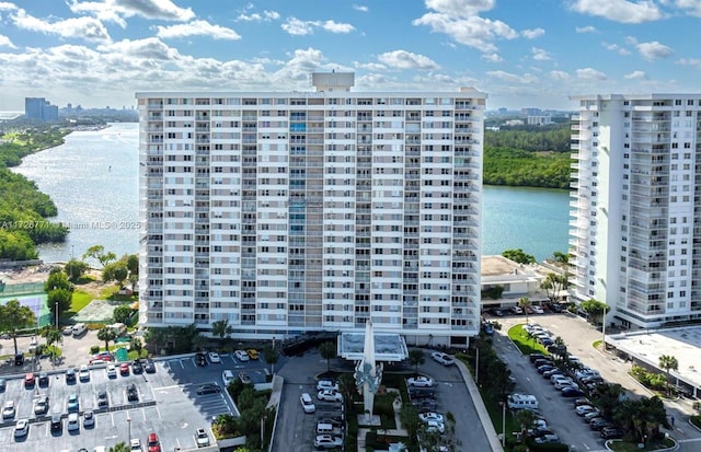 view of property with a water view