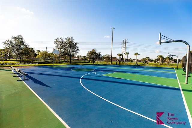 view of basketball court