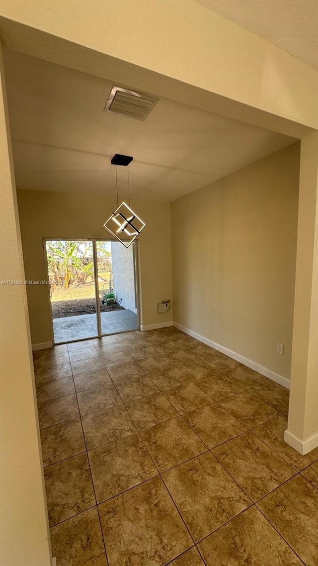 view of tiled empty room