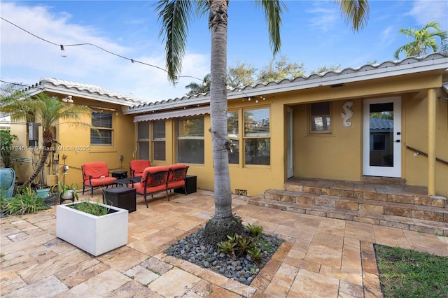 view of patio / terrace with an outdoor living space