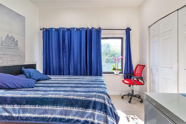 view of tiled bedroom