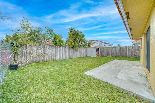 view of yard featuring a patio area