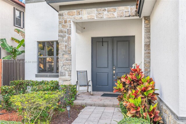 exterior space featuring a garage